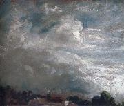 John Constable Cloud study,horizon of trees 27 September 1821 oil painting artist